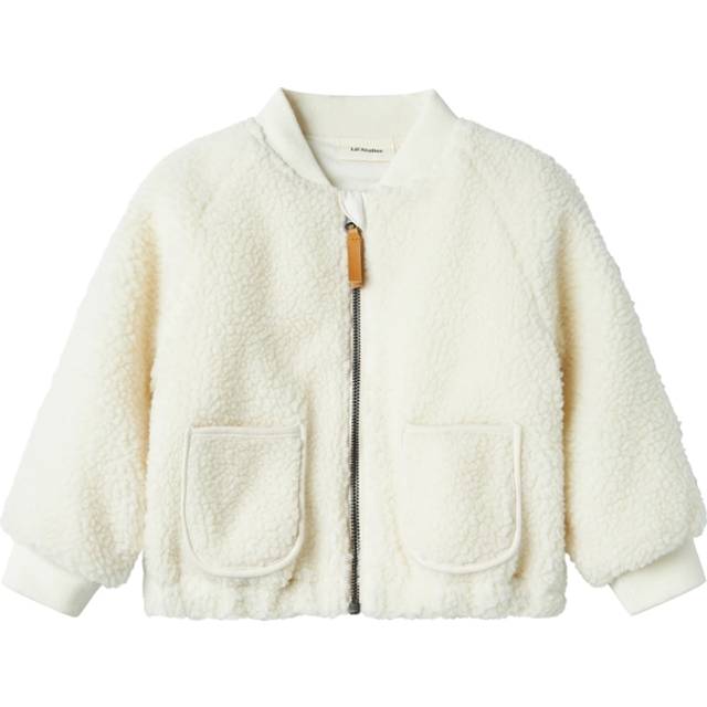 Lil' Atelier Fleecejacka - NmnLajo - Kokosmjölk/Bee - Lil Atelier - 6 år (116) - Fleecejacka