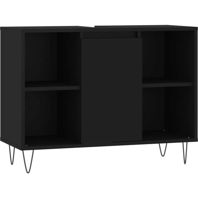 vidaXL Bathroom Cabinet Black 80x33x60 cm Engineered Wood