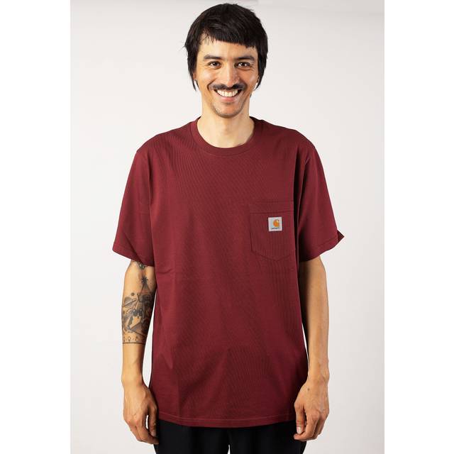 Carhartt WIP - Pocket Malbec - T-Shirt - burgundy - XXL - 100% Cotton,Jersey