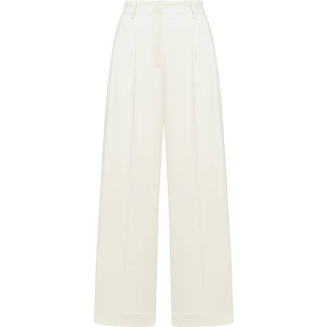 TOTEME Off-White Pleated Trousers - 188 Meringue - DK 36