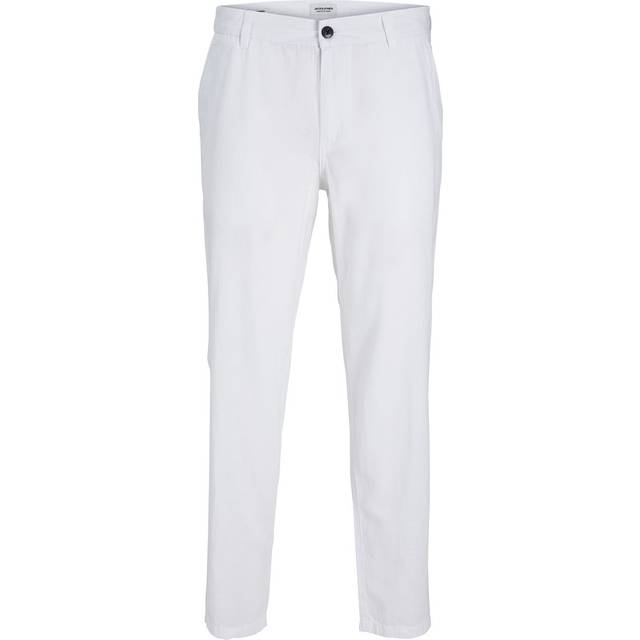 JACK & JONES Jpstace Jjsummer Linen Blend Pant Sn Chinos, Ljus vit, 27W / 32L