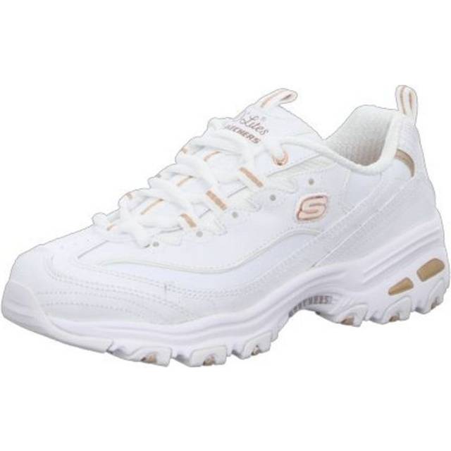 Skechers for woman. 11931 D'Lites Fresh Start shoes white (38), Leather, Laces, Casual