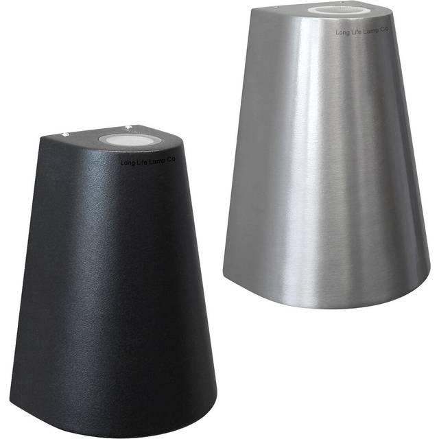 Modern matt stainless steel up & down cone shape triangular outdoor wall light