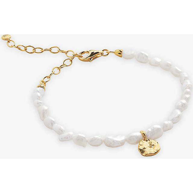 Monica Vinader Capri Gold Vermeil Pearl Pendant Bracelet