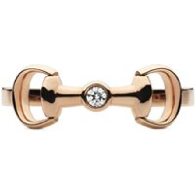 Gucci Horsebit 18ct Rose Gold Diamond Ring