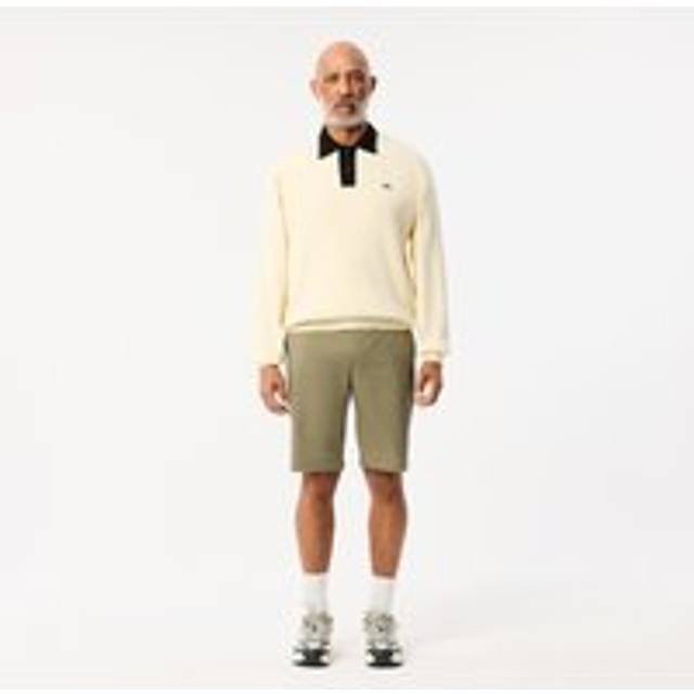 Lacoste Mens Slim Fit Bermuda Shorts - Colour: BMY Khaki Green - Size: 32W