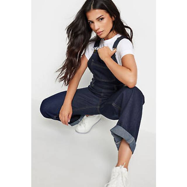 Pixiegirl Indigo Blue Straight Leg Dungarees 14 Pixiegirl | Petite Women's Jumpsuits