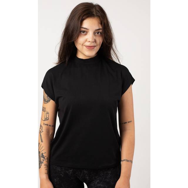 Noisy May - Ranja High Neck Black - T-Shirt - black - S - 47% Modal, 47% Cotton, 6% Elastane,Viscose