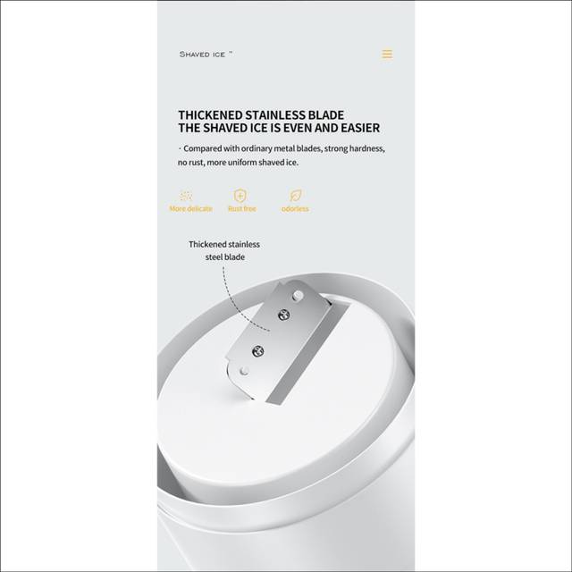 Ice Crusher Manual Rotary Small Shaving Machine for Household Kitchen Handheld Snow