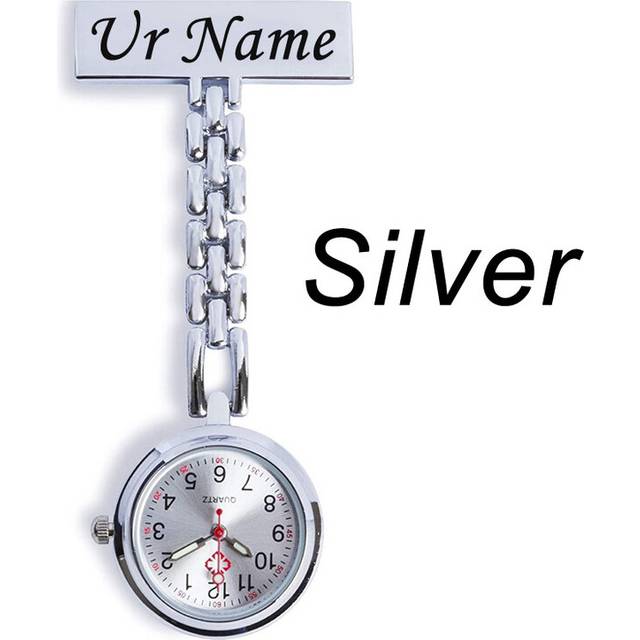 (Silver) Customized Engraved Your Name Personalized LOGO Lapel Pin Brooch Midwife