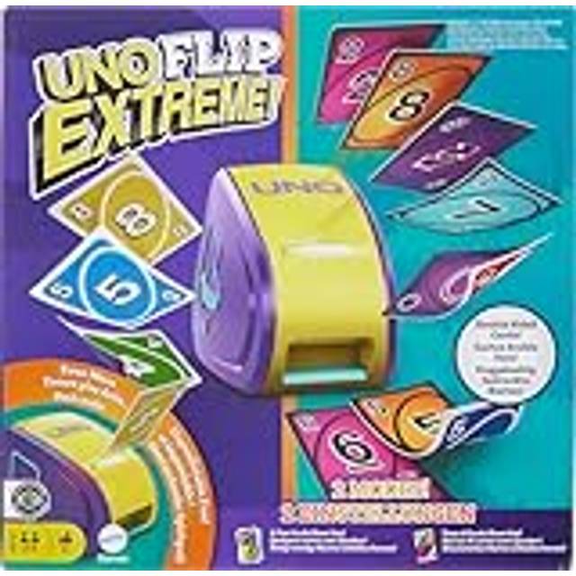 Mattel Games UNO Flip Extreme-kortspel för barn, vuxna och familjen är som UNO Flip och UNO Extreme i ett enda spel!, JCH61