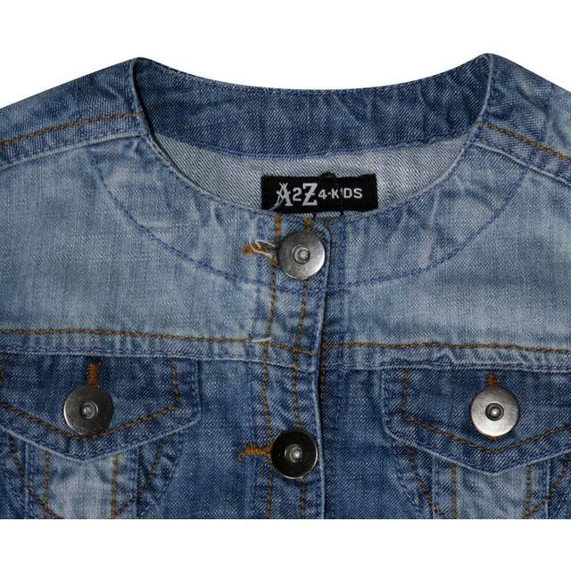 (3-4 Years, Light Blue) Kids Girls Jackets Denim Style Stylish Fashion Trendy Jeans Jacket Age 3-13 Year