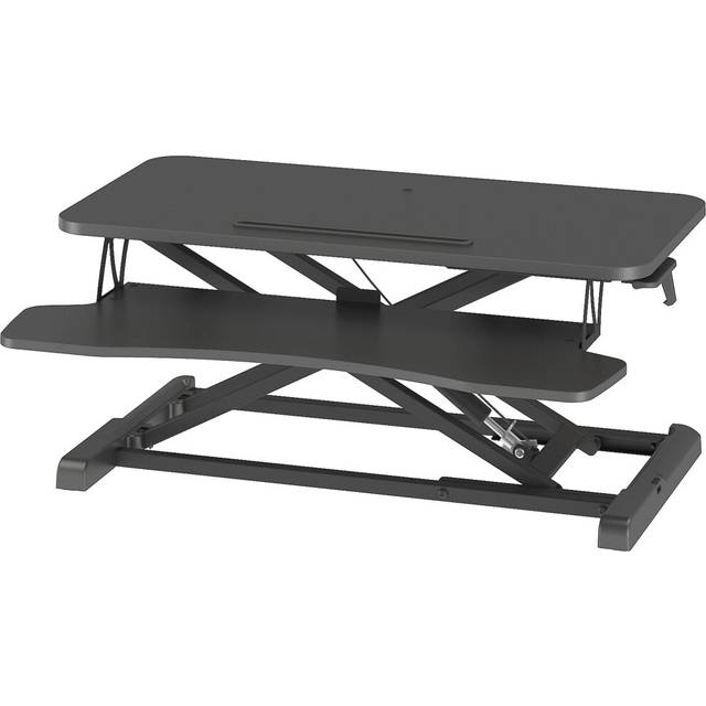 BONTEC Standing 32inch/800mm Desk Converter, Height Adjustable Dual Tiered Computer Workstation, Ergonomic Sit Standing Converter with Platform