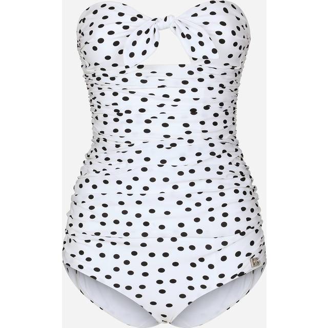 Dolce & Gabbana Polka-dot Strapless One-piece Swimsuit - Woman Swimwear Print 5