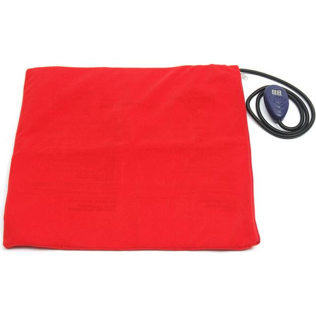 (Red) 50x50cm Electric Heating Heater Heated Bed Mat Pad Blanket Without Cable For Pet Dog Cat Rabbit