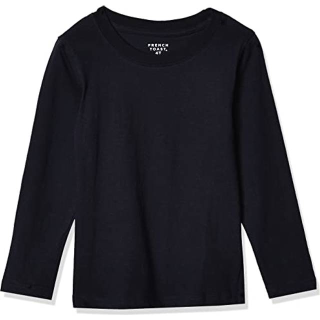 French Toast Boys' Toddler Long Sleeve Crewneck Tee T-Shirt  Navy  3T