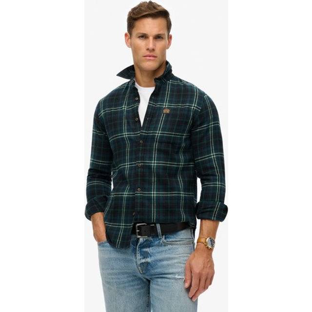 Superdry for man. M4010727A Lumberjack navy shirt (XXL), Casual, Cotton, Long sleeve