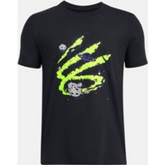 Curry Trend Boys' T-Shirt Black / High Vis Yellow YLG (59 - 63 in) - YL (59 - 63 in)