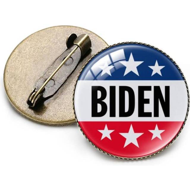 (Pattern 1) Biden Harris 2024 Brooch Pin Re-elect Joe Biden&Kamala Harris Buttons Brooch Pin Badge Pin Lapel Jewelry Gift