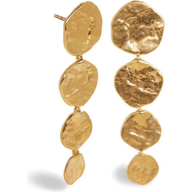 Monica Vinader - Capri Disc Cocktail drop earrings - women - Other fibres - One Size - Gold