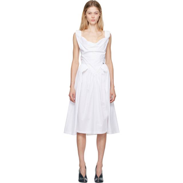 Vivienne Westwood White Sunday Midi Dress - A401 White - IT 46