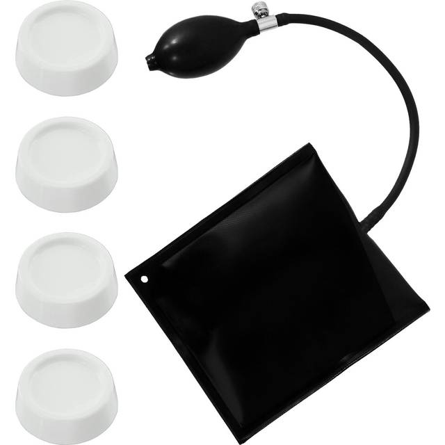Universal Washing Machine / Tumble Dryer Anti-Vibration Feet + Shock Absorber Stabiliser Pad (Pack of 4 x Feet + 1 x Pad)