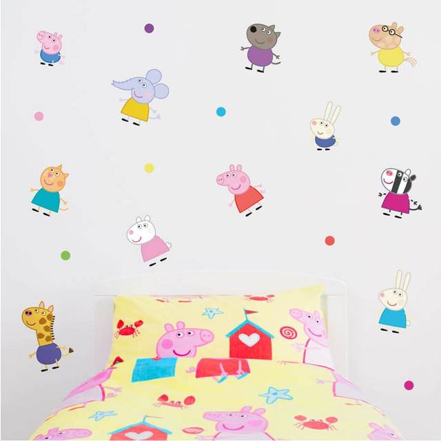 (Peppa Pig and Friends Stickarounds, Regular) Peppa Pig Wall Stickers Official Peppa Pig Wall DÃ©cor Room Accessories Easy to Apply Cleanly Removable