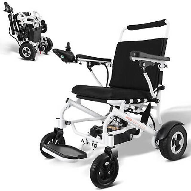 VEVOR hopfällbar elektrisk rullstol Motoriserad elrullstol 300 lbs 20 i brett säte