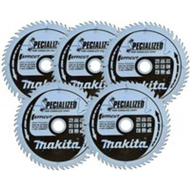5x Makita B-57320 165mm x 20mm 56 Teeth Efficut Cordless Plunge Saw Blade DSP600