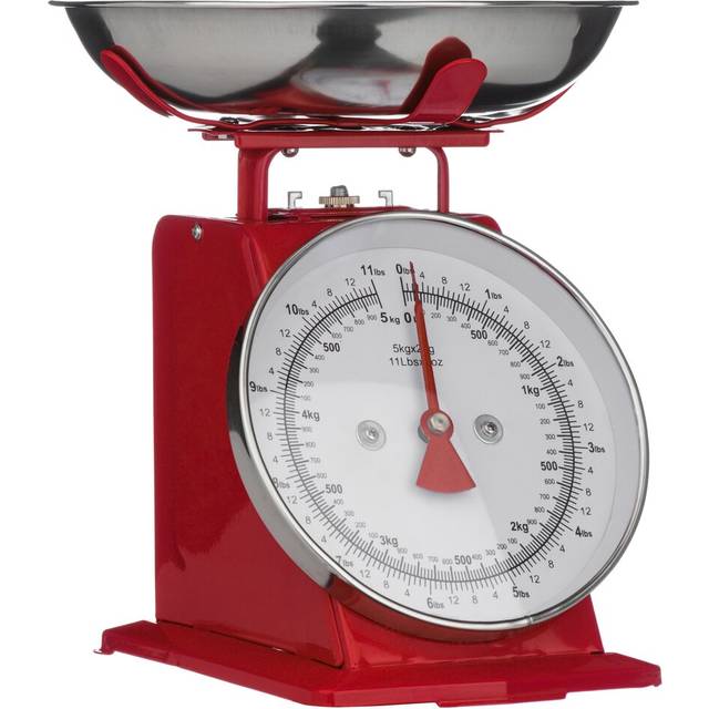 Mechanical Kitchen Scale - Red (26cm H X 22cm W)