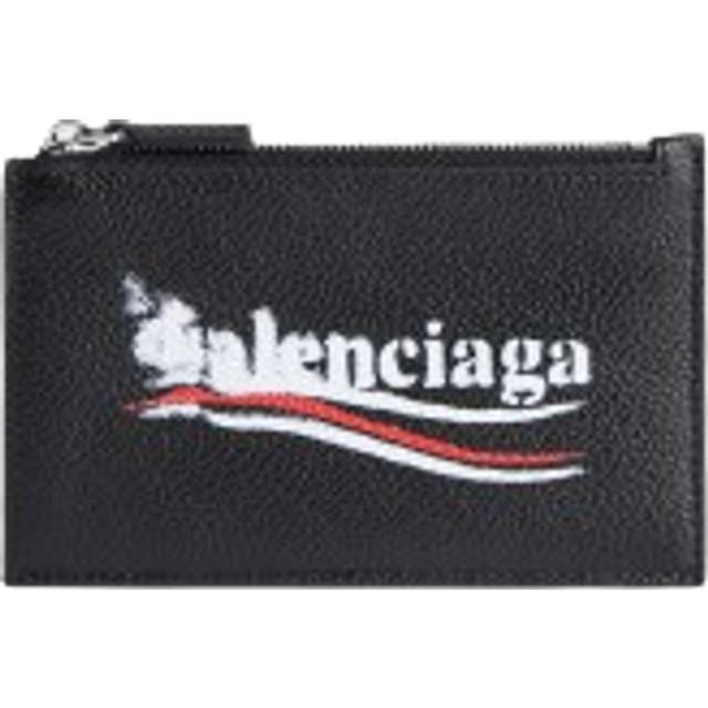 Balenciaga Cash Large Long Coin And Card Holder - Black - Men's - Calfskin
