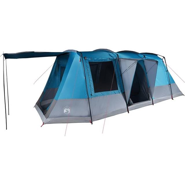 (blue) vidaXL Camping Tent Tunnel 4-Person Lightweight Tent Dome Tent Waterproof