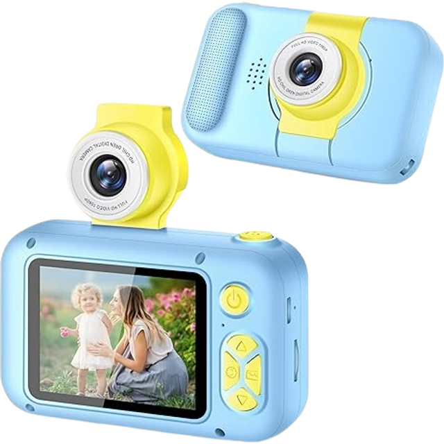 Kids Camera,ARNSSIEN Camera for Kids,2.4in IPS Screen Digital Camera,180Flip Lens Camera,Children Selfie Camera with Playback