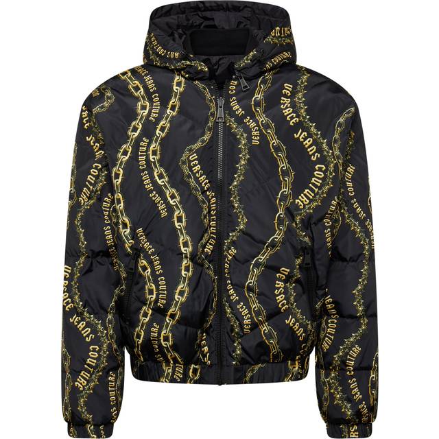 Versace Jeans Couture Black Chain Couture Reversible Puffer Jacket - EG89-BLACK/GOLD - IT 46