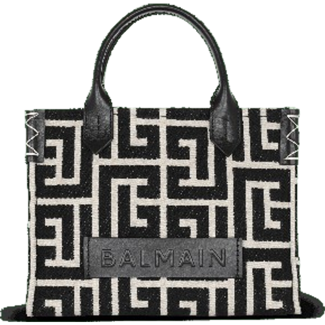Balmain Black & Off-White B-Army Monogrammed Bag - GFE IVOIRE/NOIR - UNI