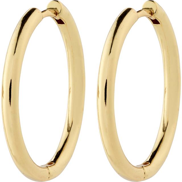 Pilgrim Charm Large Hoop Earrings Gold-Plated