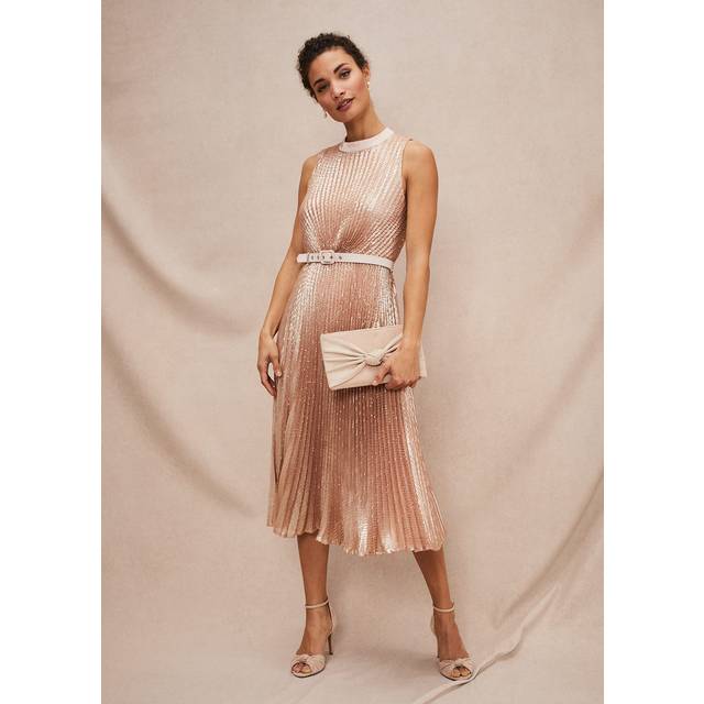 Phase Eight Women's Simara Sequin Dress - Rose Gold - 16