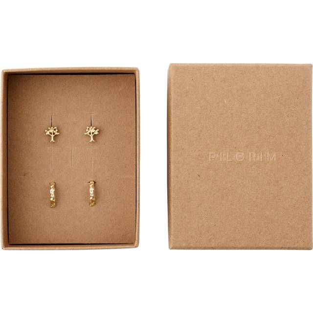 Pilgrim PIPER gift set, earrings 2-in-1 set, silver-plated, One Colour, Women