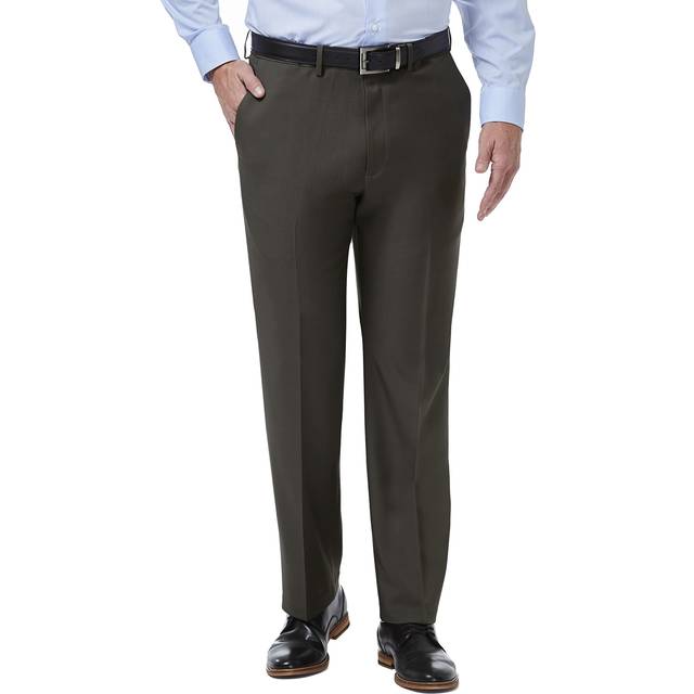 Haggar Men's Premium Comfort Classic Fit Flat Front Dress Pant Charcoal Gray - Size: 38W x 32L