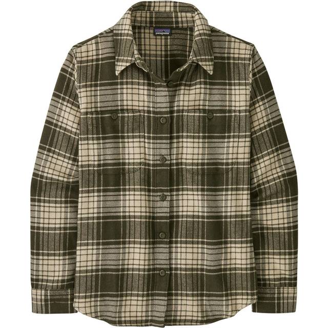 Patagonia Women's Fjord Flannel Shirt Skjorta Dam Storlek L Färg olivgrön