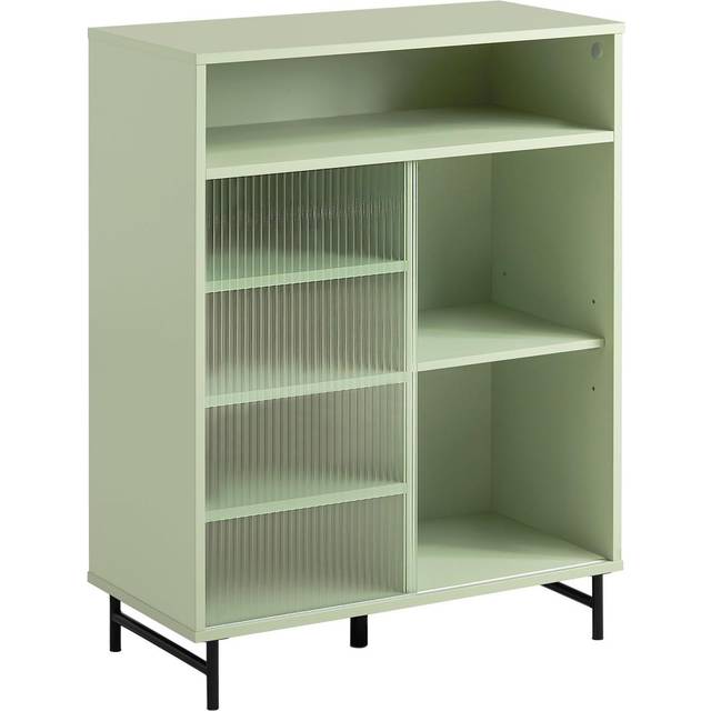 Sideboard with Glass Sliding Door Green,FSB61-GR - Sobuy