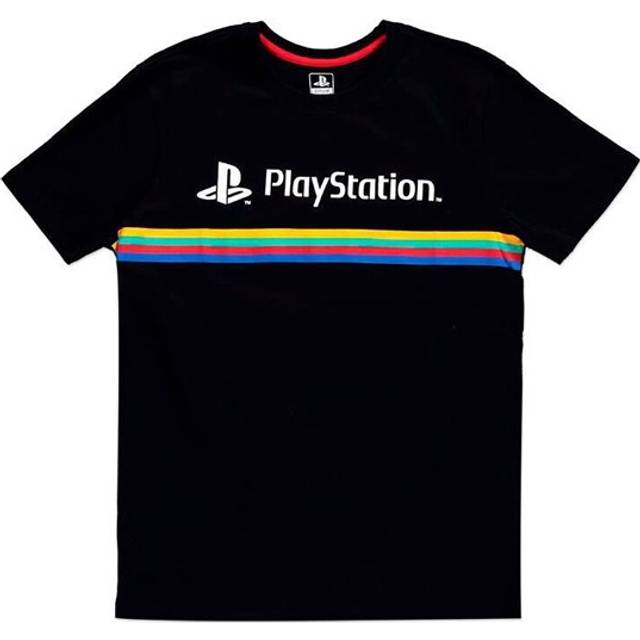 Playstation - Color Stripe Logo - T-Shirt - black - S - 100% Cotton,Jersey