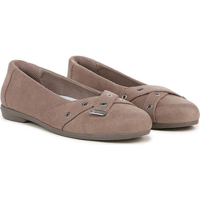 Bzees For LifeStride Kira Ballet Flat Shoes (Latte Microfiber) Fabric 8.5 M