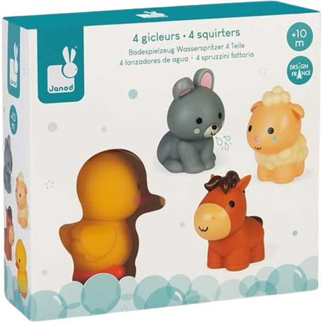 Janod Farm Animals Squirters 4Pk