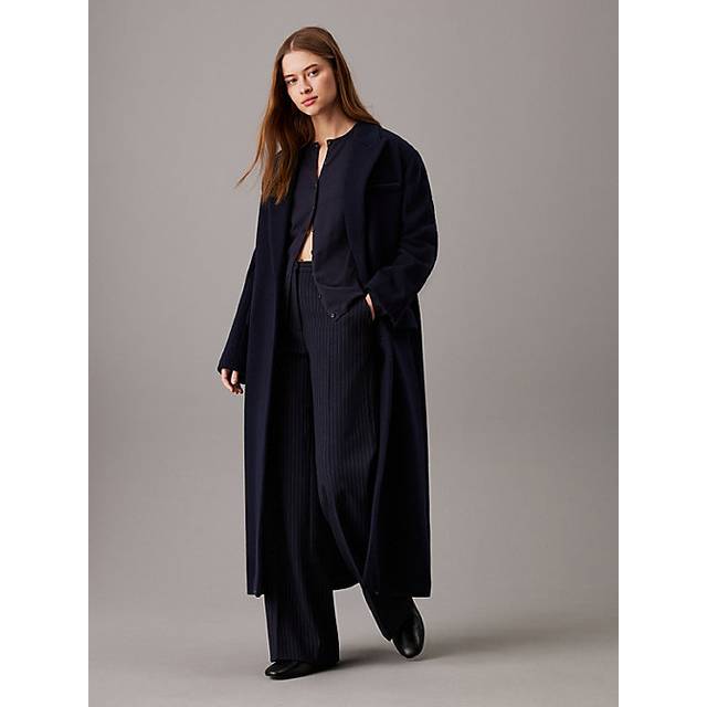Oversized Wool Herringbone Coat