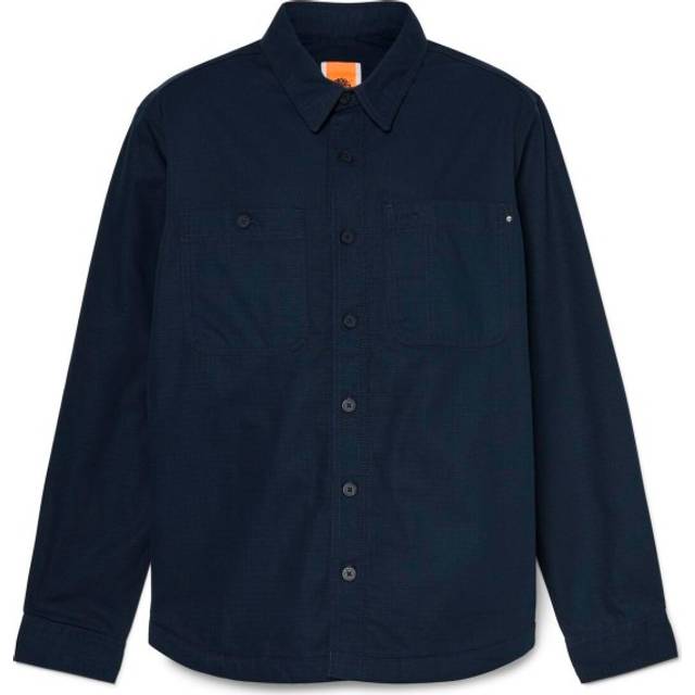 Timberland Printed Fleece Lined Shacket Fritidsjacka Herr Storlek M Färg blå