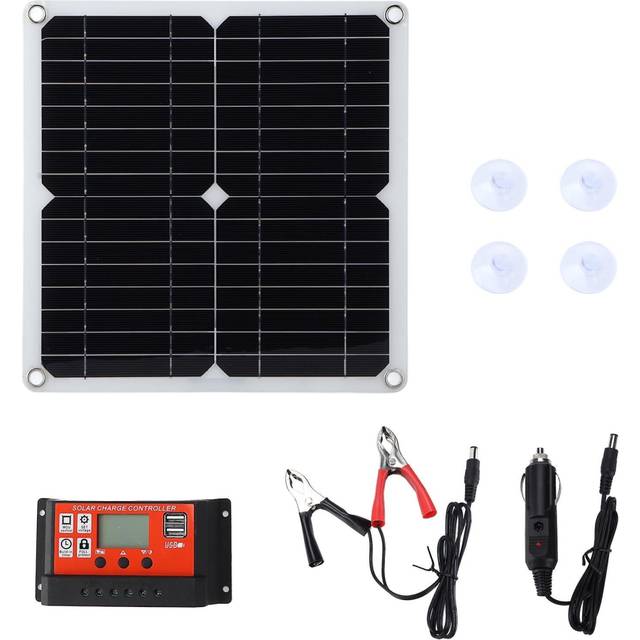 15w Solar Panel Kit Dual Usb Dc Output 100a Controller Solar Cells For Car Boat Batterycontroller Orange