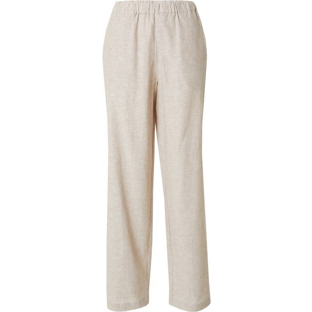 Monki – Beige linnebyxor, exklusivt hos ASOS-Naturlig