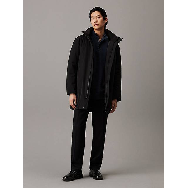 Hooded Parka Coat - Black - M