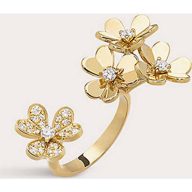 Van Cleef & Arpels Womens Yellow Gold Frivole 18ct Yellow-gold and Diamond Between the Finger Ring I - YELLOW GOLD